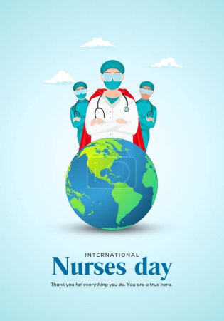 Vector Illustration of international nurses day on 12th may