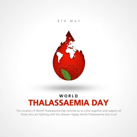 world Thalassemia day theme Vector illustration. world Thalassemia day. Thalassemia are inherited blood disorders characterized by decreased hemoglobin production. Dotted blood icon