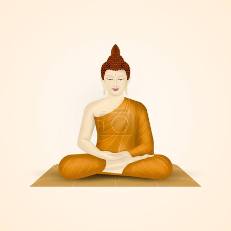 Vektor Illustration des vesak day, buddh purnima, buddhist. kreativer Vektor, Banner, Karte.