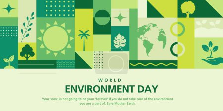 Journée mondiale de l'environnement fond. Joyeuse journée de l'environnement. 5 juin. Le 5 juin. Environnement mondial et concept de journée de la terre. bannière, affiche, modèle. célébration de la Journée mondiale de l'environnement. sauver planète Terre concept