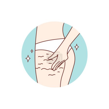 Illustration for Cellulite treatment. Body care. Spa procedure. Vector illustration - Royalty Free Image