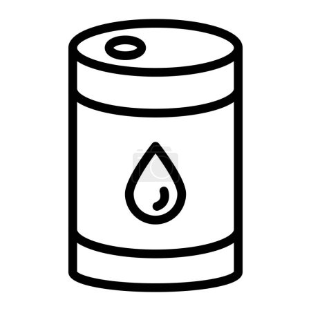 Oil Barrel Line Icon