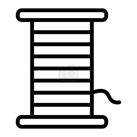 Illustration for Threader Roll Vector Line Icon - Royalty Free Image