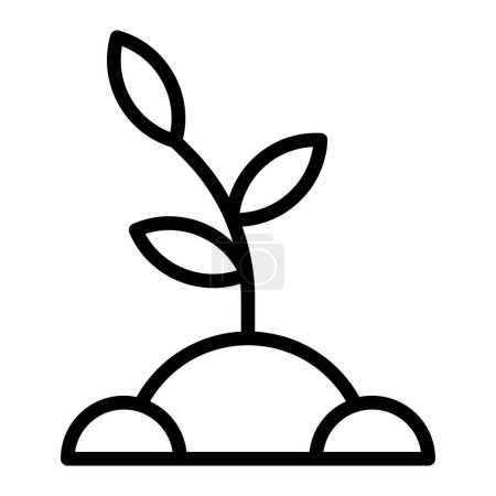 Illustration for Sprout Vector Line Icon Design - Royalty Free Image