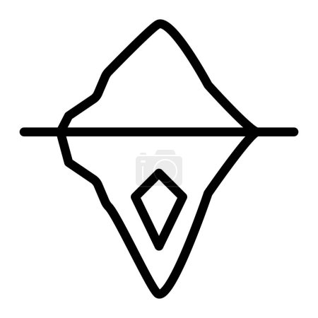 Iceberg Vector Line Icon Design
