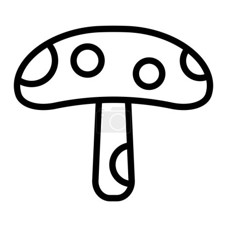 Mushroom Vector Line Icon Design