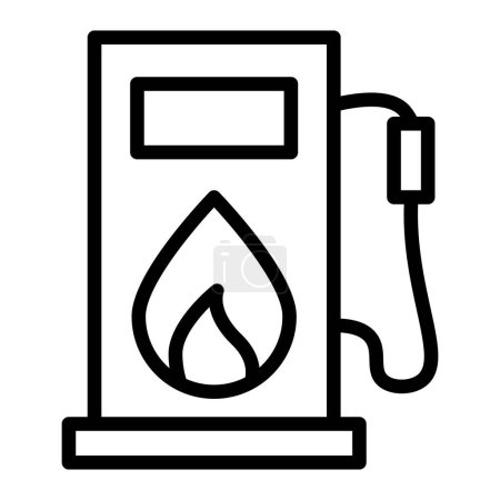 Gas Pump Vector Line Icon Design
