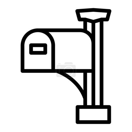 Mail Box Vector Line Icon Design