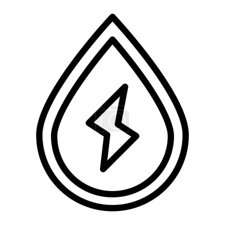 Water Energy Vector Line Icon