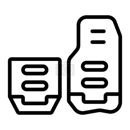 Illustration for Pedals Vector Line Icon Design - Royalty Free Image