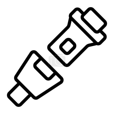 Cinturón de seguridad Vector Line Icon Design
