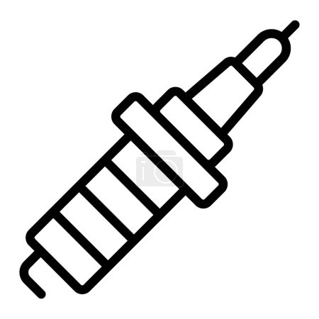 Spark Plug Vector Line Icon Design