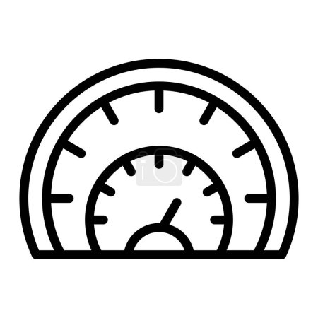 Speedometer Vector Line Icon Design