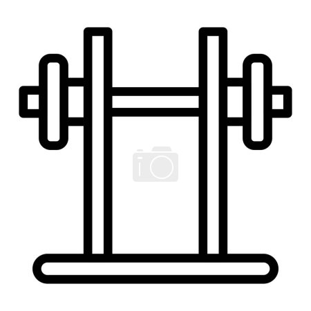 Weightlifting Vector Line icon Design