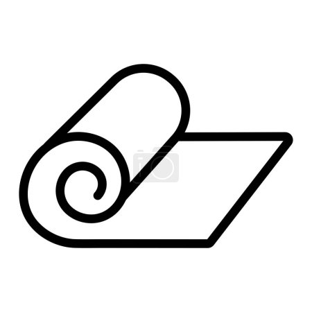 Gymnast Mat Vector Line icon Design