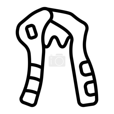 Hand Grip Vector Line icon Design