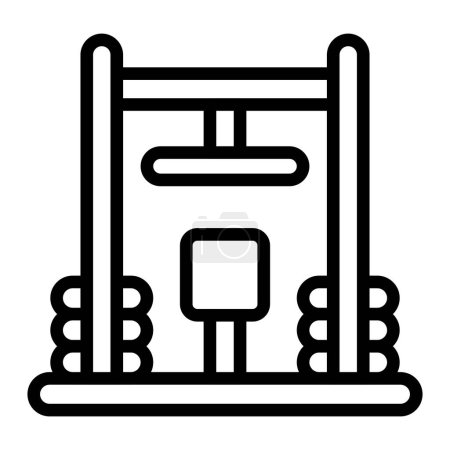 Pulley Machine Vector Line icon Design