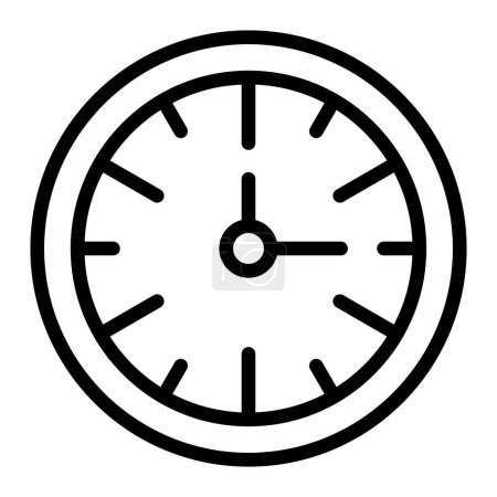 Clock Vector Line Icon Design