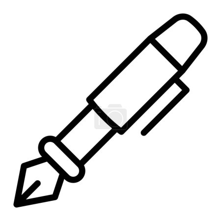 Illustration for Pen Vector Line Icon Design - Royalty Free Image