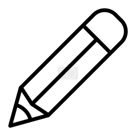 Illustration for Pencil Vector Line Icon Design - Royalty Free Image