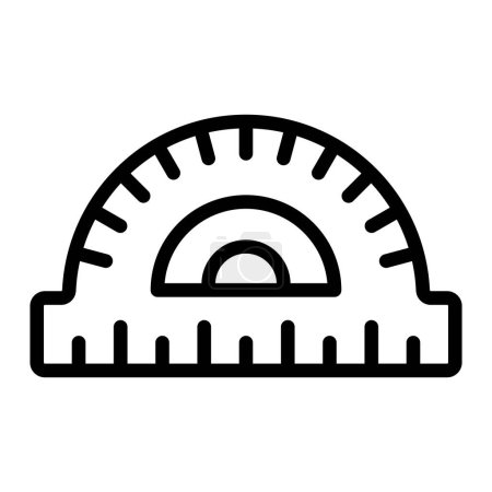 Illustration for Protractor Vector Line Icon Design - Royalty Free Image