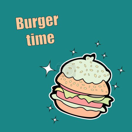 Its burger time green background