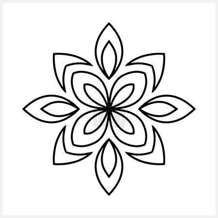 Ilustración de Vintage element isolated. Damask flower. Engraving Vector stock illustration. EPS 10 - Imagen libre de derechos