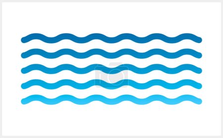 Ilustración de Clipart de ola de agua aislado. Símbolo marino. Ilustración de stock vectorial. EPS 10 - Imagen libre de derechos