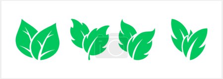 Illustration for Stencil leaf icon isolated. Eco clipart. Laurel cartoon vector stock illustration. EPS 10 - Royalty Free Image