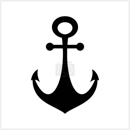 Illustration for Stencil anchor clipart isolated. Sea symbol Vector stock illustration. EPS 10 - Royalty Free Image