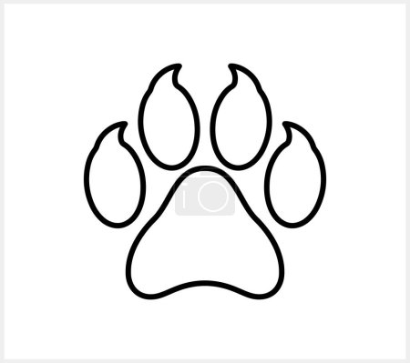 Illustration for Paw print clipart. Sketch icon. Vector stock Illustration. EPS 10 - Royalty Free Image