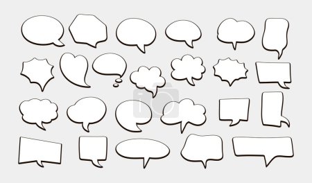 Illustration for Doodle chat clipart. Hand drawn speech symbol. Sketch vector stock illustration. EPS 10 - Royalty Free Image