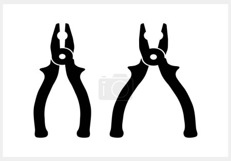 Illustration for Stencil pliers icon Tools clipart Vector stock illustration EPS 10 - Royalty Free Image