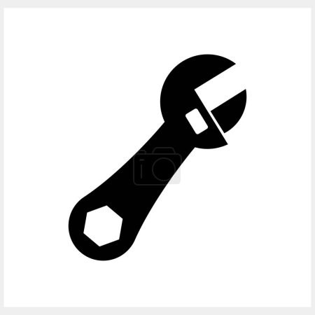 Illustration for Stencil monkey wrench icon Tool clipart Vector stock illustration EPS 10 - Royalty Free Image