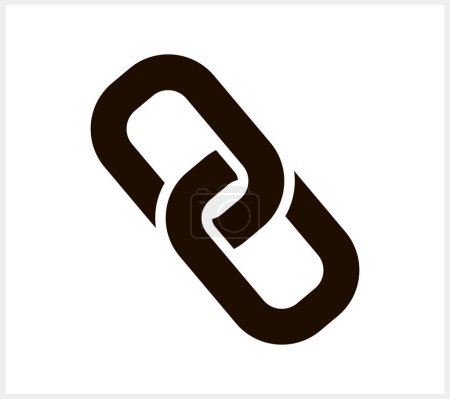 Link icon isolated. Chain link symbol. Stencil  Hyperlink  vector stock illustration EPS 10