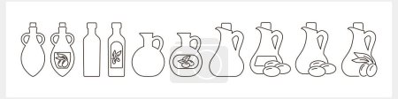 Illustration for Sketch bottle amphora jug olive icon Food clipart Vector stock illustration EPS 10 - Royalty Free Image