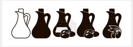 Illustration for Stencil jug olive icon Food clipart Vector stock illustration EPS 10 - Royalty Free Image