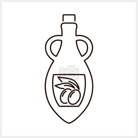 Illustration for Sketch amphora olive icon Food clipart Vector stock illustration EPS 10 - Royalty Free Image
