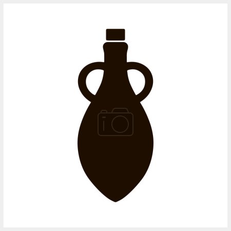 Illustration for Stencil amphora olive oil or wine icon Drink clipart Vector stock illustration EPS 10 - Royalty Free Image