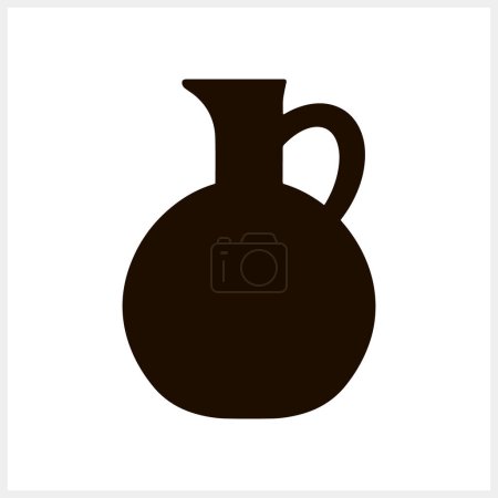 Illustration for Stencil jug olive oil water wine icon Drink clipart Vector stock illustration EPS 10 - Royalty Free Image