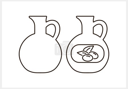 Illustration for Sketch jug olive icon Food clipart Fruit apricot peach plum Vector stock illustration EPS 10 - Royalty Free Image