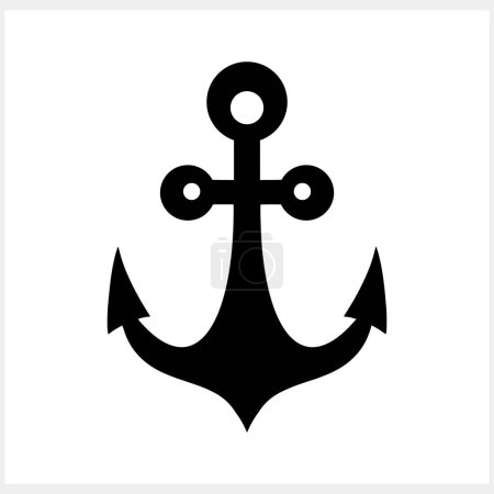 Illustration for Stencil anchor clipart isolated. Sea symbol Vector stock illustration. EPS 10 - Royalty Free Image
