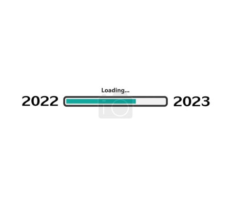Photo for 2023 New Year Loading. Loading bar with . Start new year 2023 - Royalty Free Image