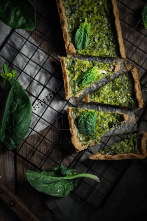 Photo for Detox healthy vegetarian food. green cake - Royalty Free Image