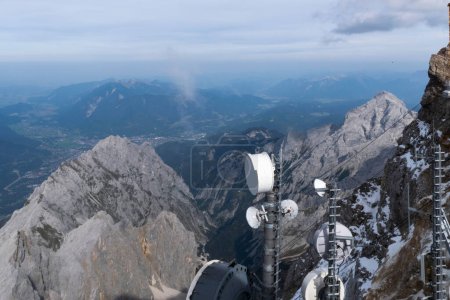 La montaña más alta Zugspitze en Alemania, Baviera, Garmisch-Partenkirchen