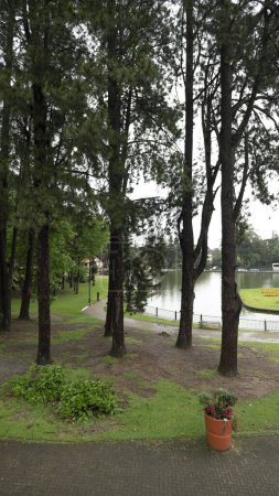 Foto de Un punto turístico muy importante en la ciudad de Gramado, que es el lago Joaquina Rita Bier - Imagen libre de derechos