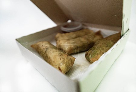 Traditional Asian Vietnamese, Japanese and Chinese food Harumaki also known as Spring Roll