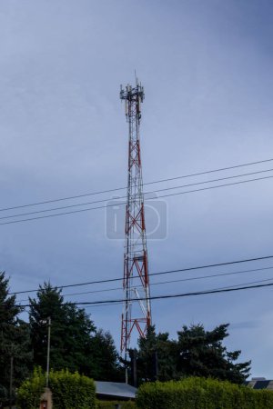 Electricity tower with a clear sky background
