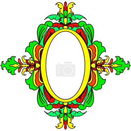 Illustration for Classic carved ornaments for mirror glass frames - Royalty Free Image