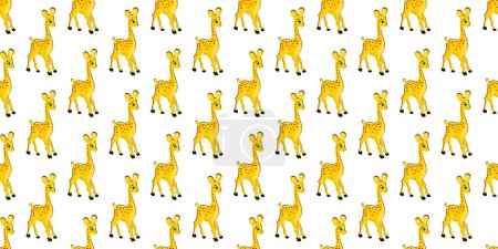 Beautiful Cartoon Giraffe Pattern Design